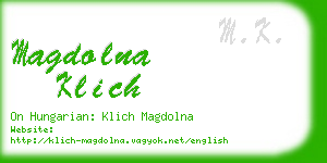 magdolna klich business card